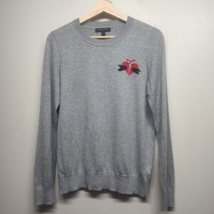 Banana Republic Knit Sweater Women Size S Gray Fall Winter Preppy Girly Casual